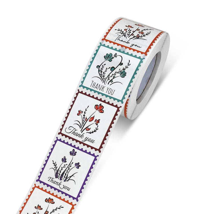 Thank You Square Self-adhesive Gift Food Packaging Seal Sticker Card Label