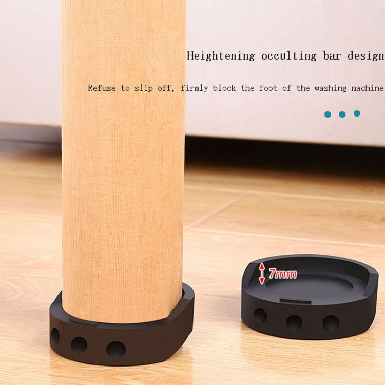 Refrigerator Base Rubber Anti-Sliding Pad Furniture Heightening Feet Pad