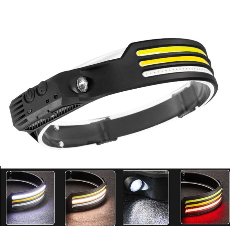 USB Rechargeable Motion Sensor Headlamp COB Outdoor Fishing Flashlight