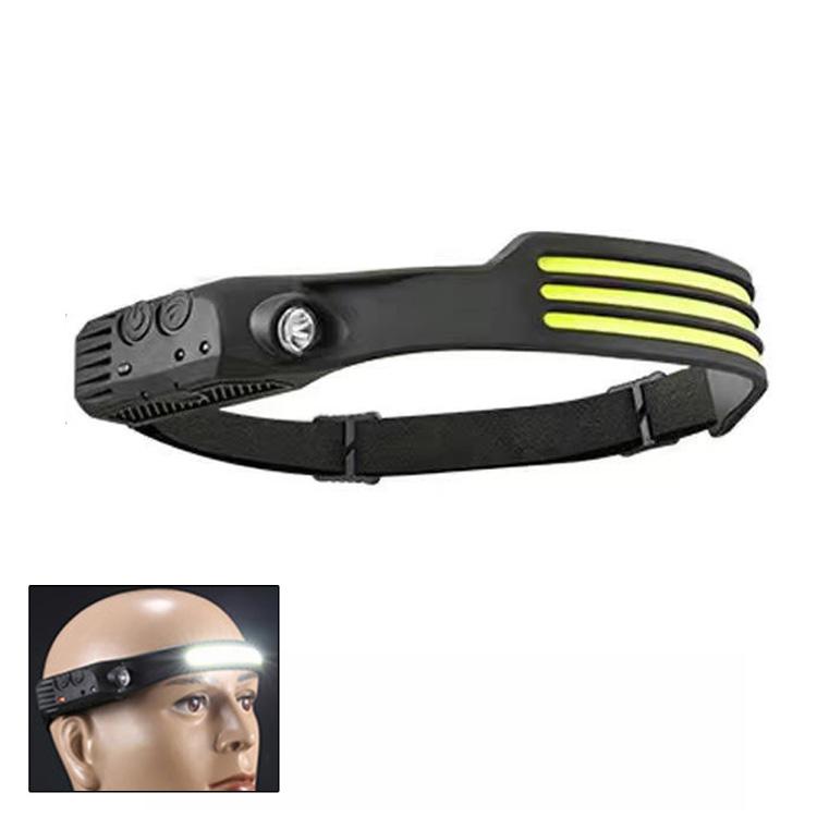 USB Rechargeable Motion Sensor Headlamp COB Outdoor Fishing Flashlight