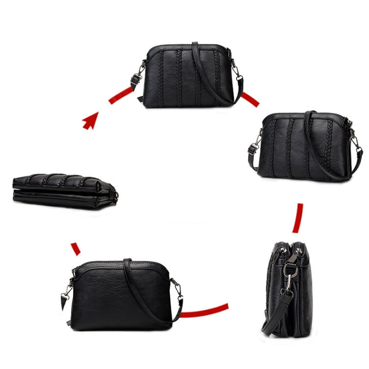 XY1101 Multifunctional Double Layer Ladies Woven Handbag Phone Single-shoulder Bag