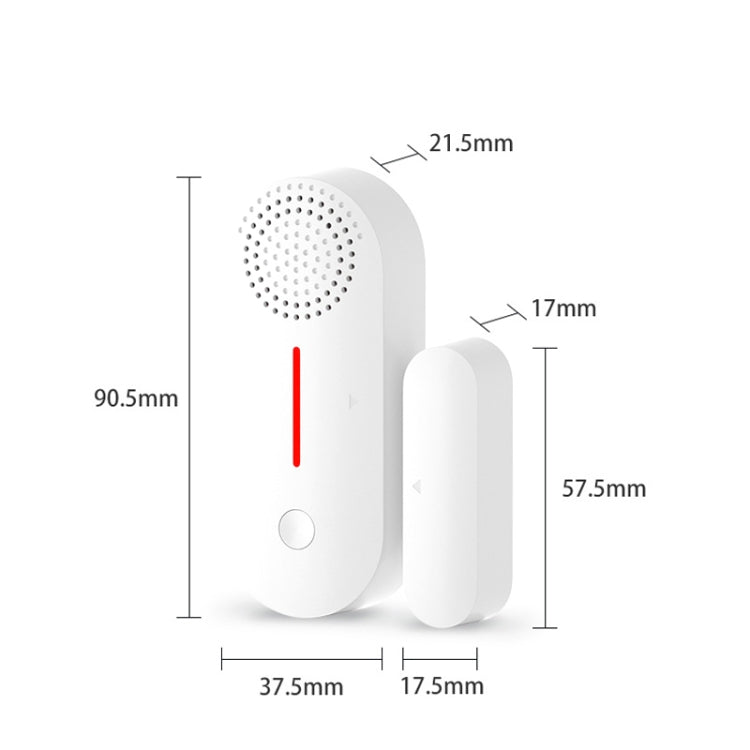 Tuya WiFi Sound And Light Door Magnetic Doors Windows Alarm Scene Linkage APP Reminder