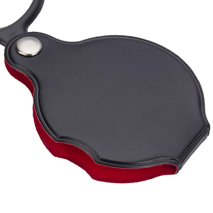 5pcs 50mm 8X Mini Leather Folding Magnifier