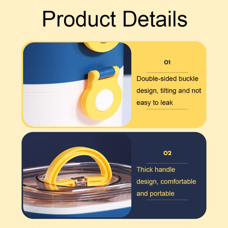 Large Capacity Oval Divided Portable Office Insulation Lunch Box