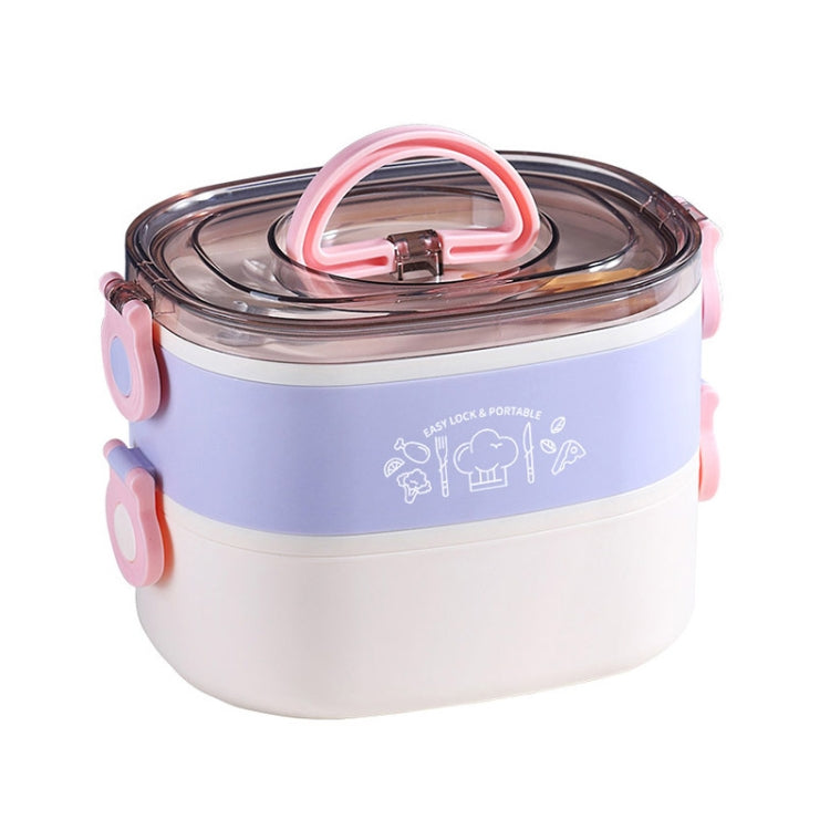 Large Capacity Oval Divided Portable Office Insulation Lunch Box