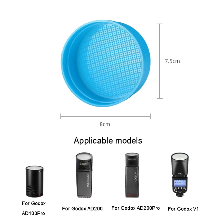 Round Light Head Universal SLR Camera Top Hot Shoe Light Soapbox, For Godox V1/AD100Pro/AD200/AD200Pro