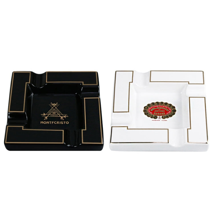 Four Slot Large-Diameter Smoke Groove Ceramic Cigar Ashtray