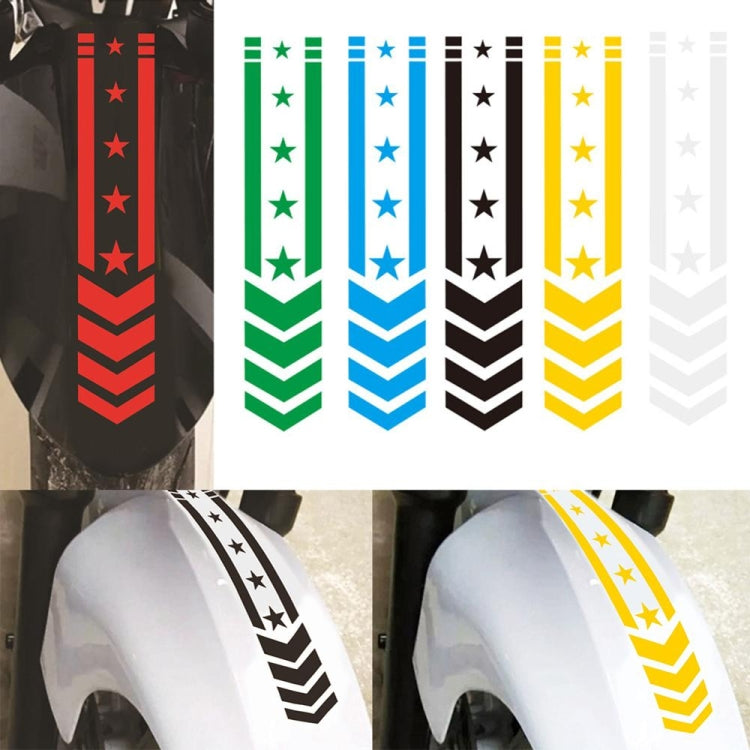 10pcs Motorcycle Car Fender Reflective Sticker Modified Decorative Waterproof Sticker, Arrow Star(White), Arrow Star(Blue), Arrow Star(Yellow), Arrow Star (Red), Arrow Star (Colorful Laser), Arrow Star(Black)