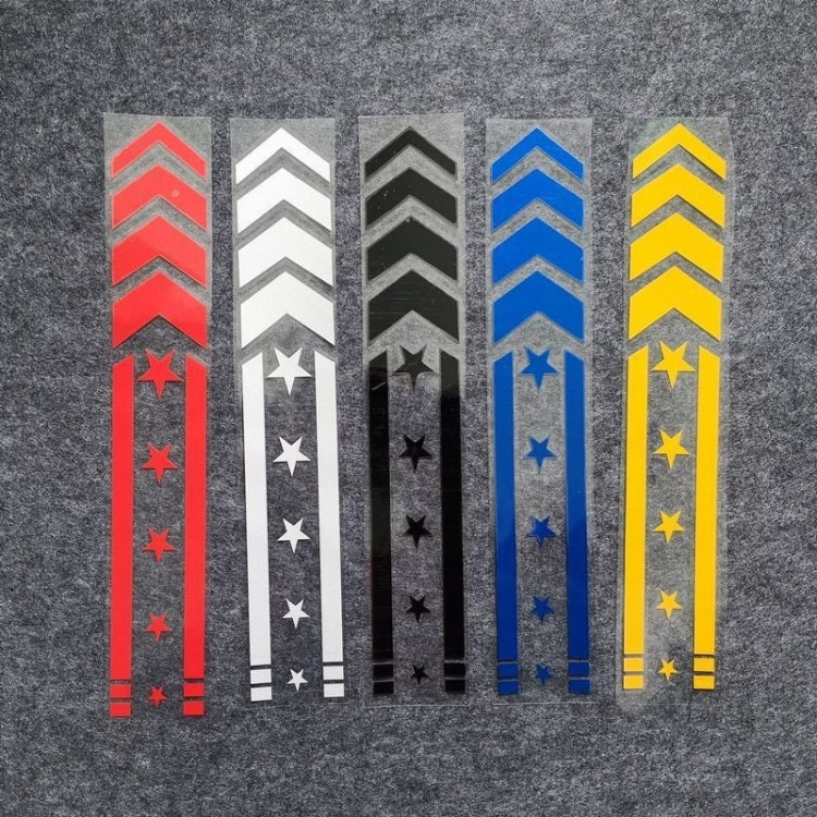 10pcs Motorcycle Car Fender Reflective Sticker Modified Decorative Waterproof Sticker, Arrow Star(White), Arrow Star(Blue), Arrow Star(Yellow), Arrow Star (Red), Arrow Star (Colorful Laser), Arrow Star(Black)
