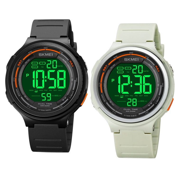 SKMEI 1841 Outdoor Sports Students Waterproof Luminous Countdown Watch, 1841 Light Grey, 1841 Black