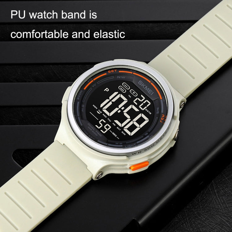 SKMEI 1841 Outdoor Sports Students Waterproof Luminous Countdown Watch, 1841 Light Grey, 1841 Black