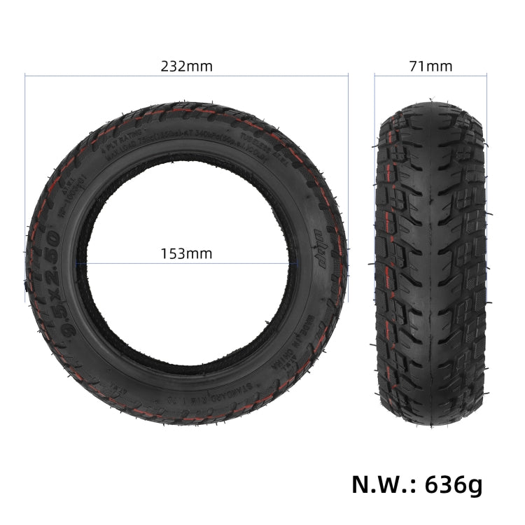 9.5x2.5 Inch Off-Road Tubeless Tire for KQI3/KQI3 PRO/KQI3 MAX/KQI3 SPORT Electric Scooter
