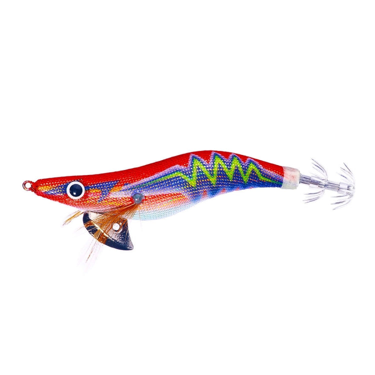 Hengjia SJ037 Luminous Electroplated Flash Wooden Shrimp Squid Lures, SJ037 (Yellow), SJ037 (Red), SJ037 (Orange)