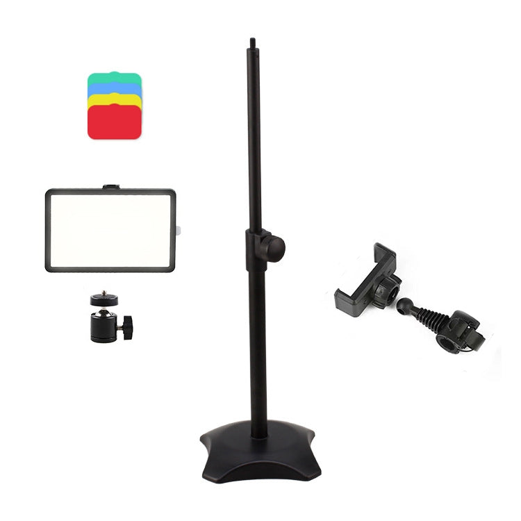 8 Inch 3200-5500K Three-color Temperature Photography Flat-panel Live Fill Light,Spec:, Small Tripod, 30cm Bracket, 42cm Bracket, 0.5m Bracket, 0.5m Bracket +Bluetooth RC, 2.1m Bracket, 2.1m Bracket+Bluetooth RC