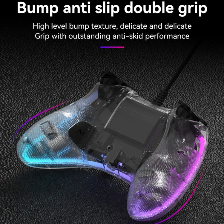 S03 Glare Transparent Wired Gamepad for Nintendo Switch/Sony PS/Computer