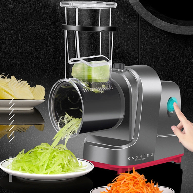 Kacheeg Electric Vegetable Cutter Multifunctional Automatic Slicer, CN Plug, Style: