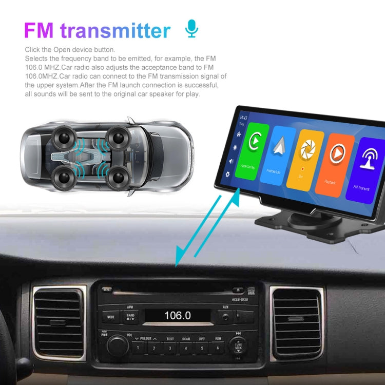 A3073 HD Wired 9.3 Inch 1 To 1 Smart Player With Wireless Carplay Two-way Video Split-screen Display
