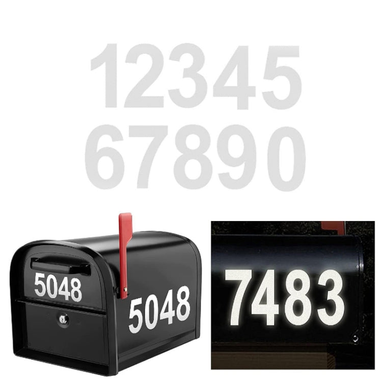 Night Reflective Mailbox Digital Number Waterproof Sticker