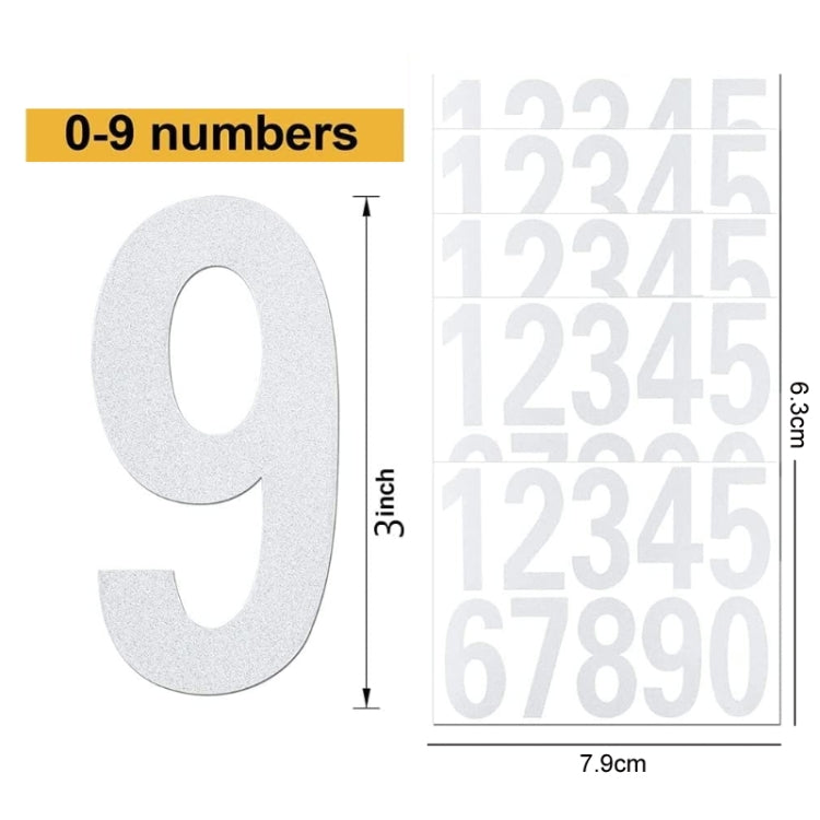 Night Reflective Mailbox Digital Number Waterproof Sticker