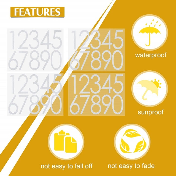 Night Reflective Mailbox Digital Number Waterproof Sticker