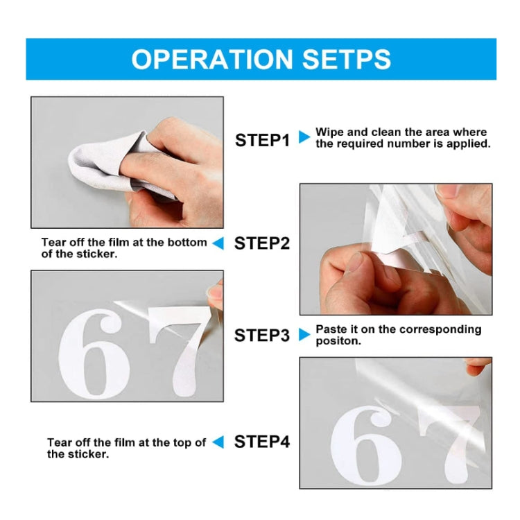 Night Reflective Mailbox Digital Number Waterproof Sticker