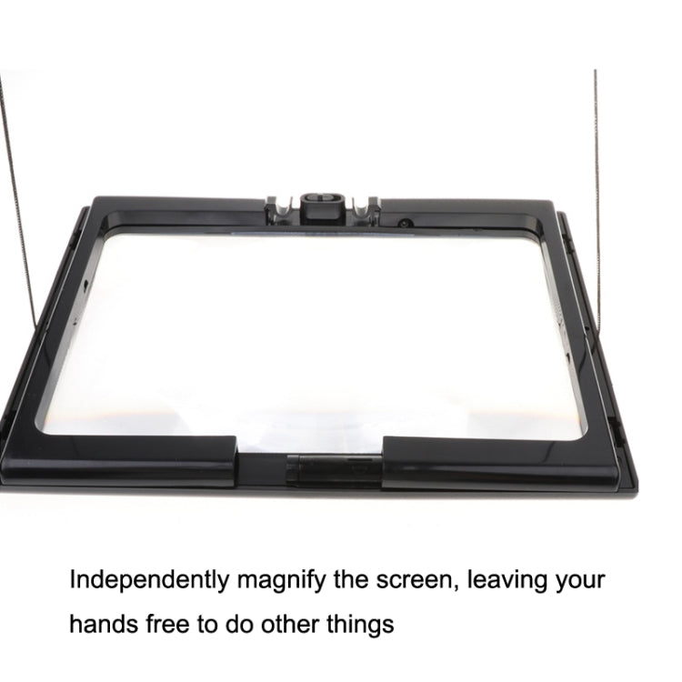 WJ10015 Full Page Reading LED Light Three-dimensional Folding Bracket Magnifying Glass