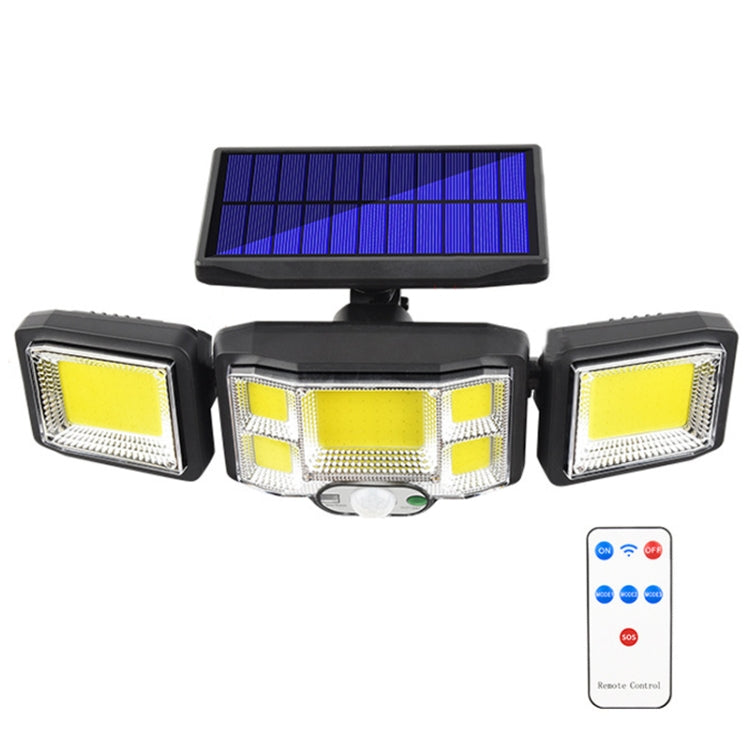 Remote Control Solar Wall Light LED Triple Rotation Sensor Flood Light