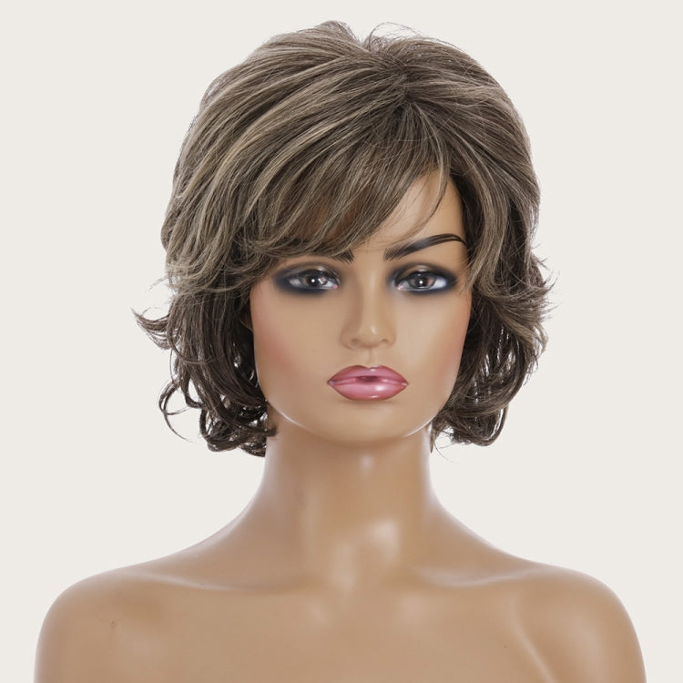 Ladies Short Curly Hair High Temperature Silk Chemical Fiber Wig Headgear