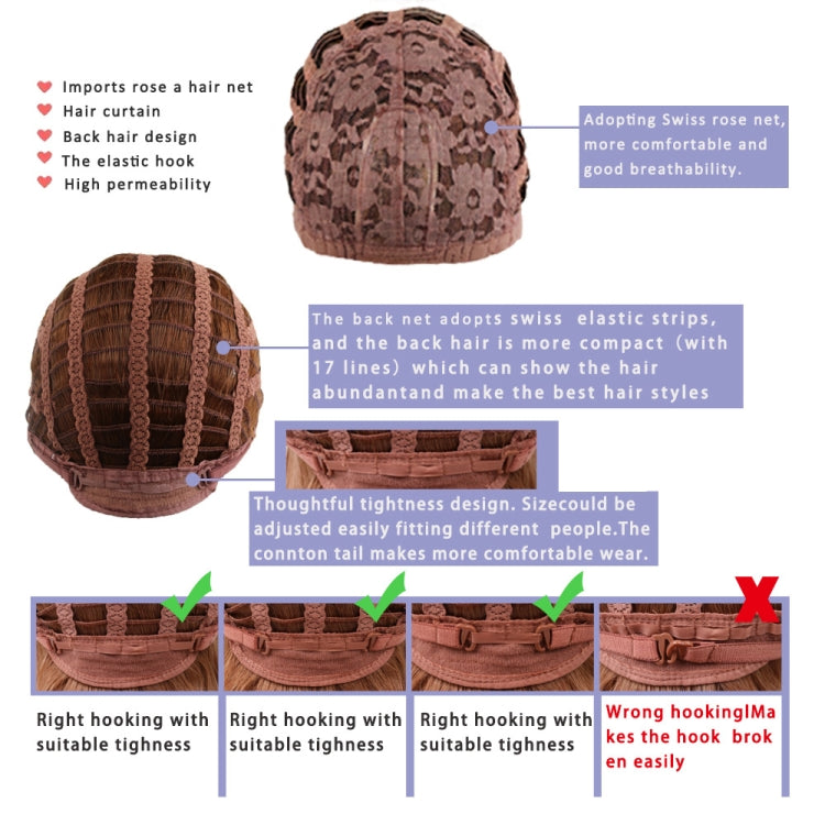 Ladies Short Curly Hair High Temperature Silk Chemical Fiber Wig Headgear