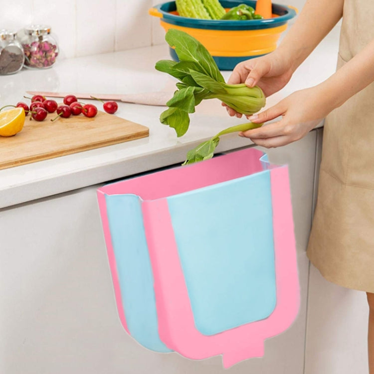 Kitchen Hanging Folding Trash Can Food Waste Storage Bin