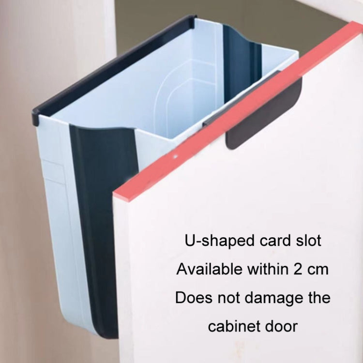 Kitchen Hanging Folding Trash Can Food Waste Storage Bin