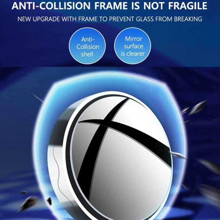 1pair Reversing Mirror Small Round Mirror HD Large View Suction Cup Blind Spot Mirror