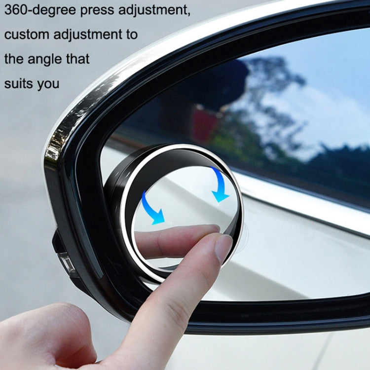 1pair Reversing Mirror Small Round Mirror HD Large View Suction Cup Blind Spot Mirror