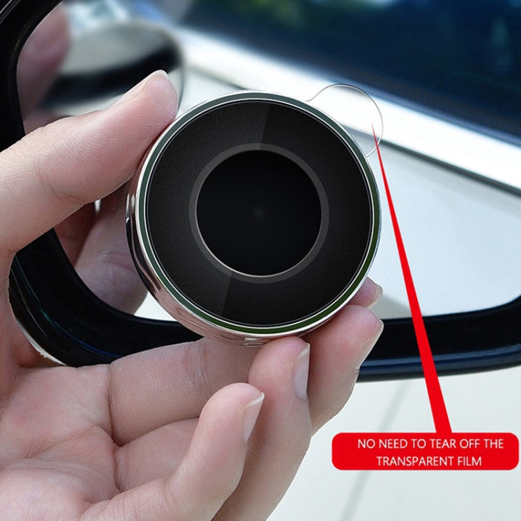 1pair Reversing Mirror Small Round Mirror HD Large View Suction Cup Blind Spot Mirror