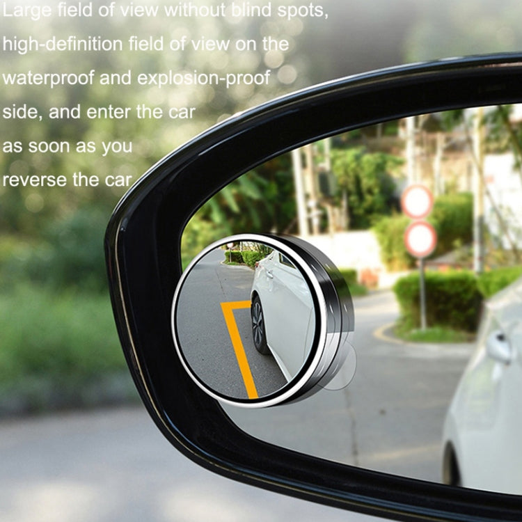 1pair Reversing Mirror Small Round Mirror HD Large View Suction Cup Blind Spot Mirror