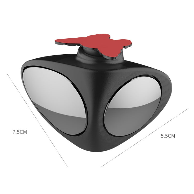 2 in 1 Car Blind Spot Mirror Reversing Parking Wide Angle Mirror 360 Degree Rotation Adjustable Convex Rear View Mirror