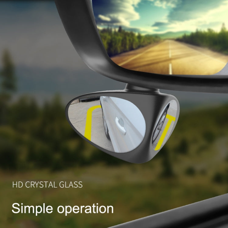 2 in 1 Car Blind Spot Mirror Reversing Parking Wide Angle Mirror 360 Degree Rotation Adjustable Convex Rear View Mirror