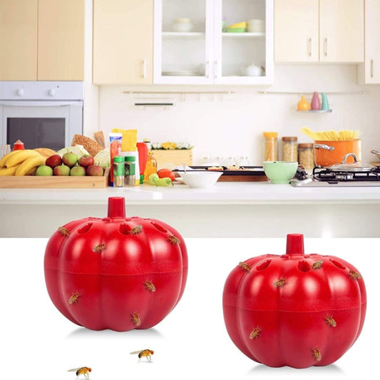 SK116 2pcs Small Pumpkin Fruit Fly Traps Fruit Flying Worm Catcher