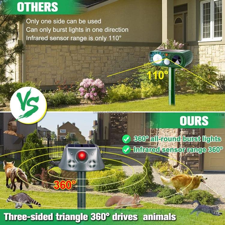 SK031 Four-Sided Solar Animal Repeller Bird Repeller Ultrasonic Rat Repeller