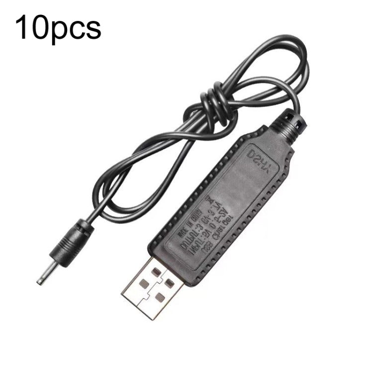 10pcs 3.7V IC Circuit Protection Lithium Battery USB Straight Head Charging Cable