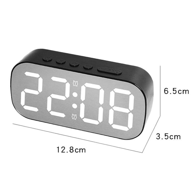 6637 LED Digital Display Temperature Electronic Clock Desktop Mirror Alarm Clock