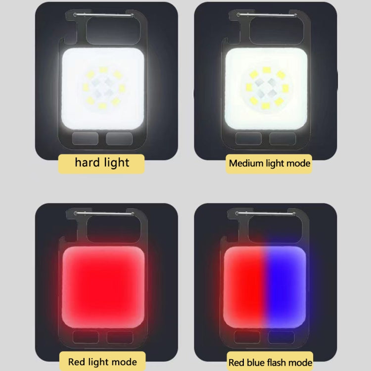 Key Chain Light Magnetic Suction Work Light Rechargeable Flashlight For Outdoor Camping