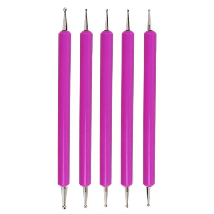 5pcs/set Pottery Tool Indentation Pen Manicure Point Drill Pen