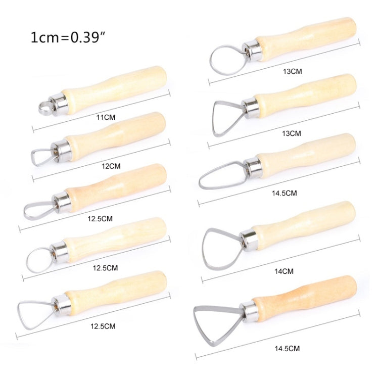 10pcs/set Art Pottery Clay Bulk Scraper Tools