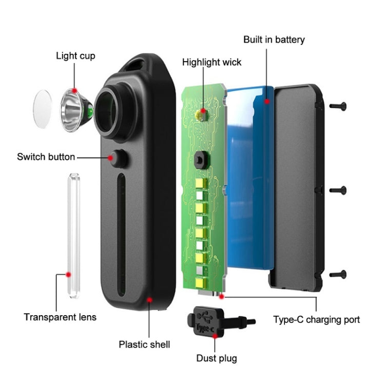 Bicycle Tail Light Type-C Rechargeable Outdoor Warning Light With Pen Clip