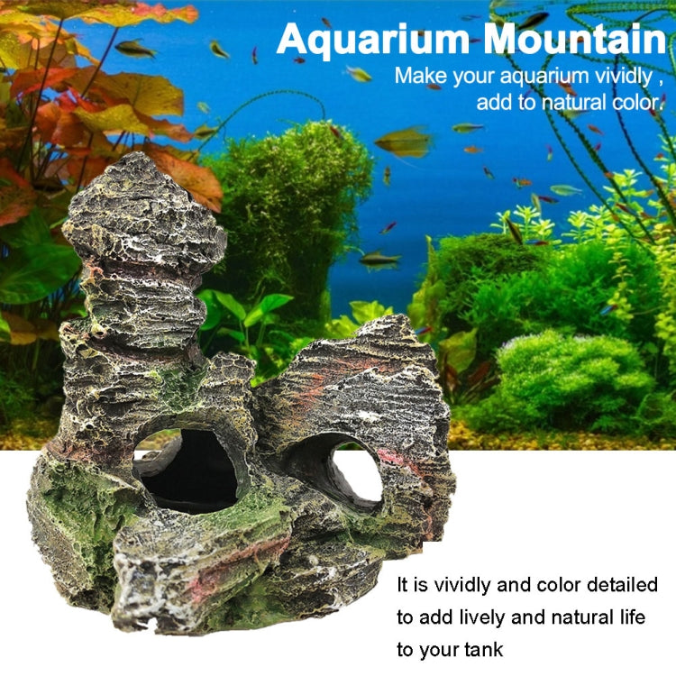 Stone Fish Tank Landscape Simulation Resin Aquarium Decorative Ornament, Style: