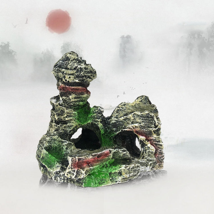 Stone Fish Tank Landscape Simulation Resin Aquarium Decorative Ornament, Style: