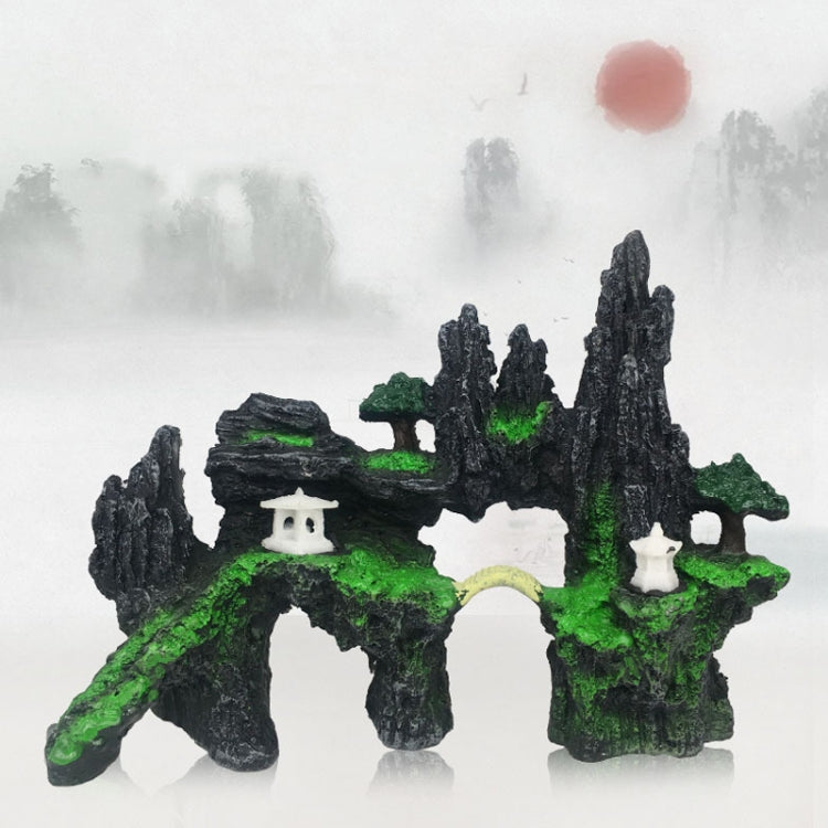 Stone Fish Tank Landscape Simulation Resin Aquarium Decorative Ornament, Style: