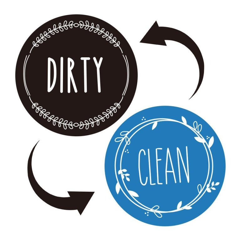 Dishwasher Round Magnet Clean Dirty Sign Double-Sided Dishwasher Magnet Cover