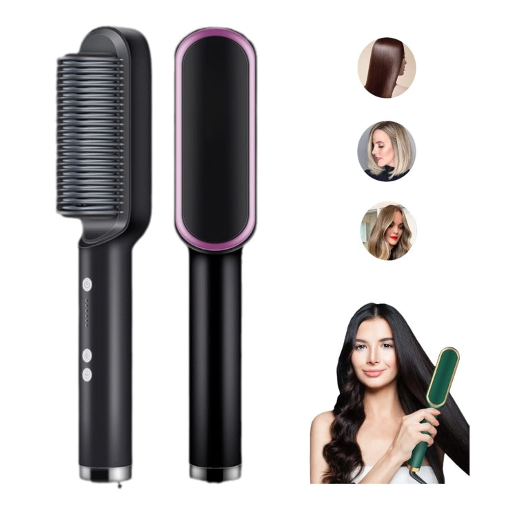 2 In 1 Hair Straightener Brush And Curler Negative Ion Hair Straightener Styling Comb